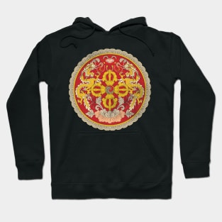 Vintage Distressed Coat of Arms of Bhutan Hoodie